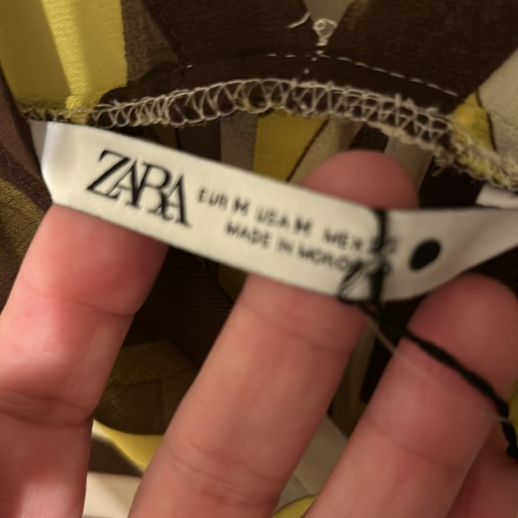 Zara Chiffon Button Down Kaftan Size M NWT - Picture 6 of 7